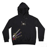 Hearujoy Harajuku Zoro Knife Print Hoodies Anime Streetwear Vintage Oversized Hoodie Y2k Top Ootd Sweatshirt Tracksuit Women Men Clothing